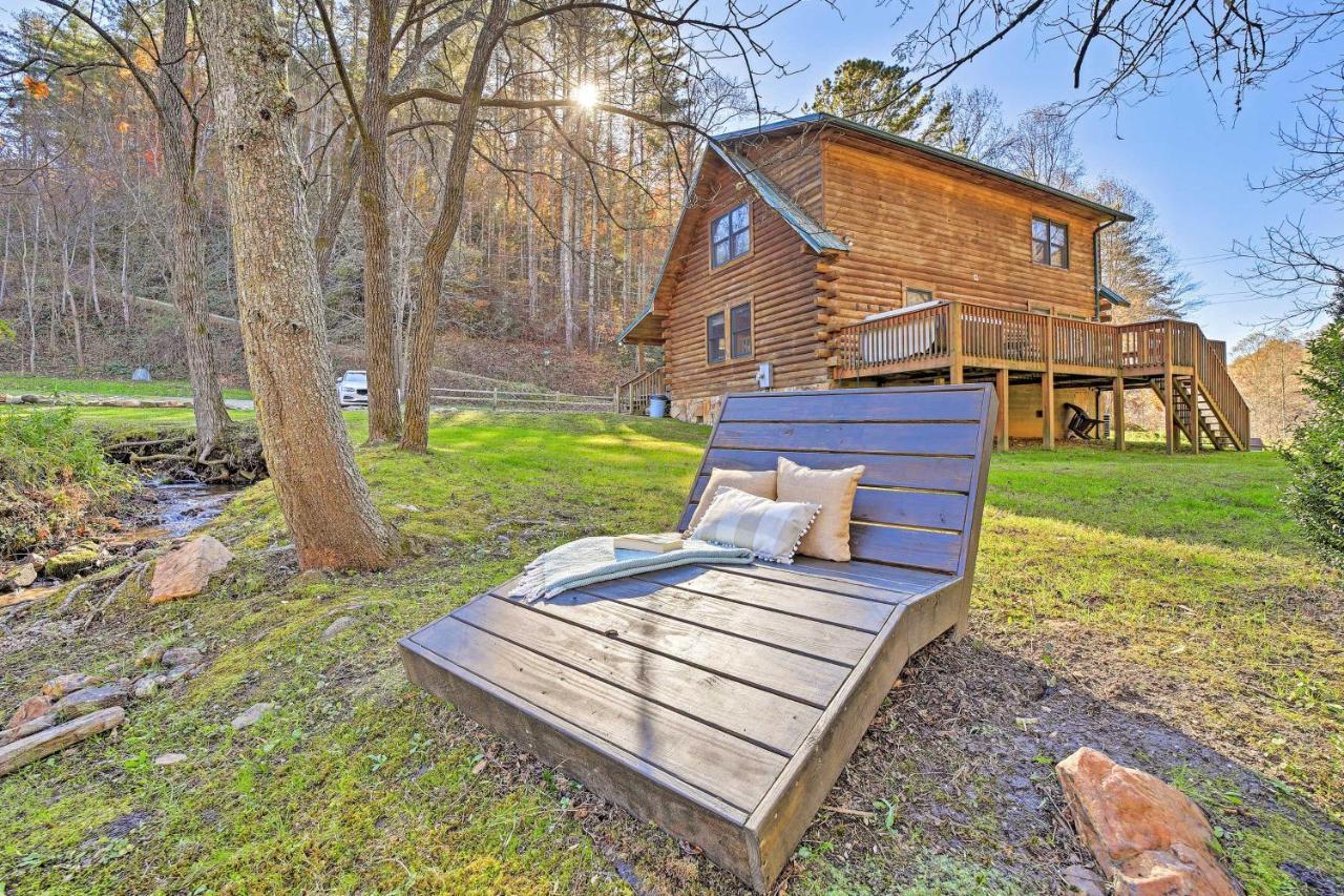 Creekside Bryson City Cabin With Private Hot Tub Exterior foto